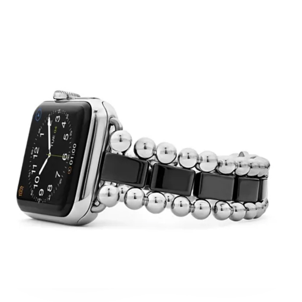 LAGOS
Black Ceramic Smart Caviar Apple™ Watch Band, 38mm-42mm